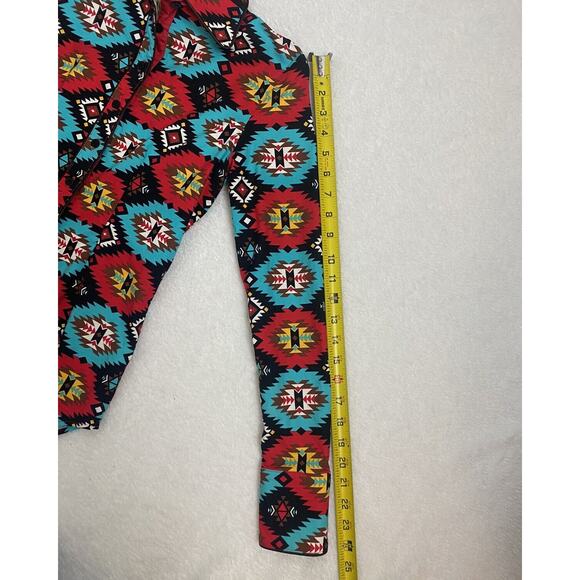 CR Ranch Wear Southwestern Button Up Long Sleeve Shirt Women's XXS Western Aztec - Picture 10 of 11